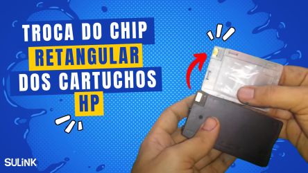 Como fazer a Troca do Chip Original HP (Retangular 1cm X 0,5cm) na Sulink