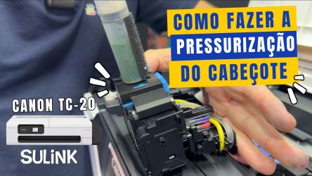 Como fazer a Pressurização da Cabeça de Impressão da Canon TC-20 GX5010 GX6010 GX7010 em SulinkPlus